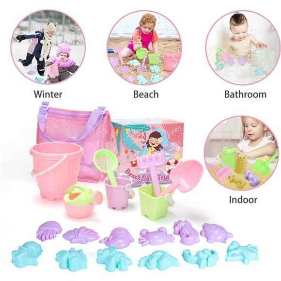 Beach Sand Toys Bucket Kids‎ Set Shovel Castle Play Mold Fun Ocean Sandcastle - Picture 6 of 6